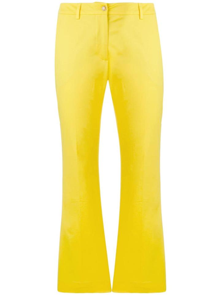 Pt01 Cropped Bootcut Trousers - Yellow