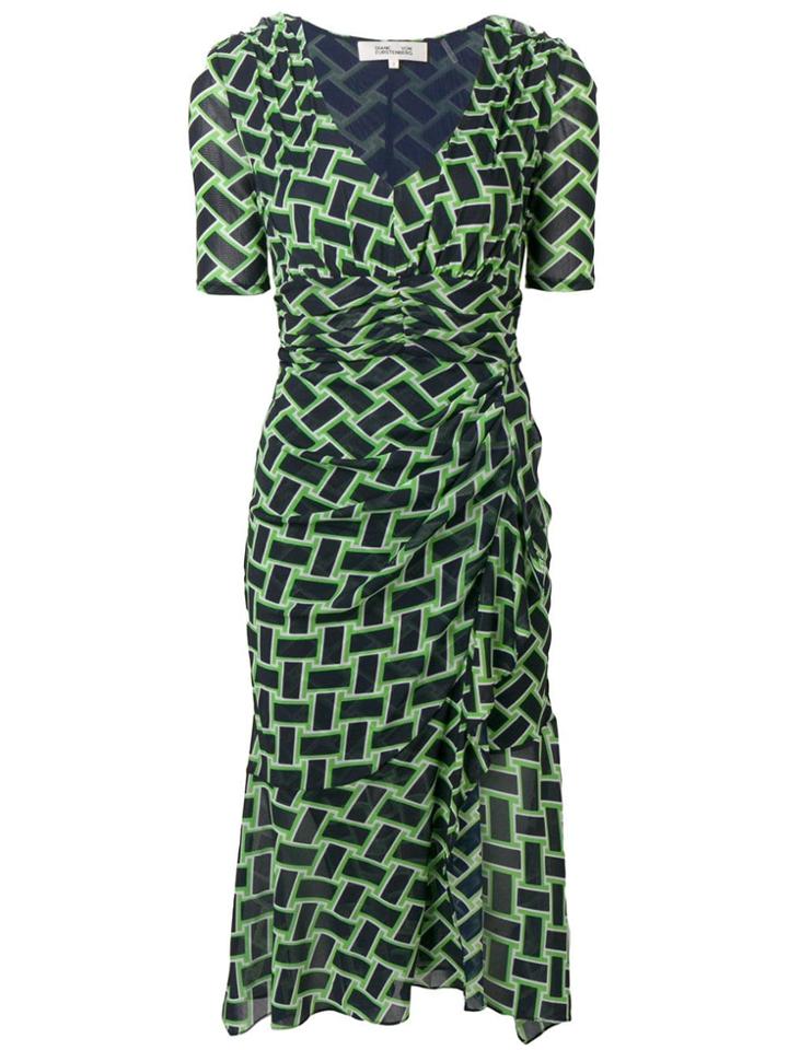 Diane Von Furstenberg Farrell Printed Dress - Green
