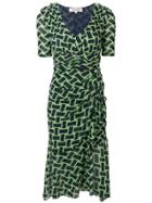 Diane Von Furstenberg Farrell Printed Dress - Green