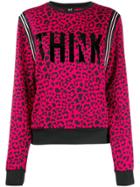 Liu Jo Think Leopard Print Jumper - Pink