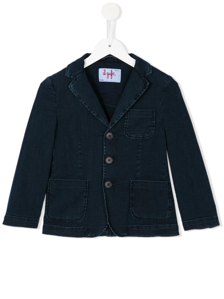 Il Gufo - Three Button Blazer - Kids - Cotton/polyamide/spandex/elastane - 4 Yrs, Blue