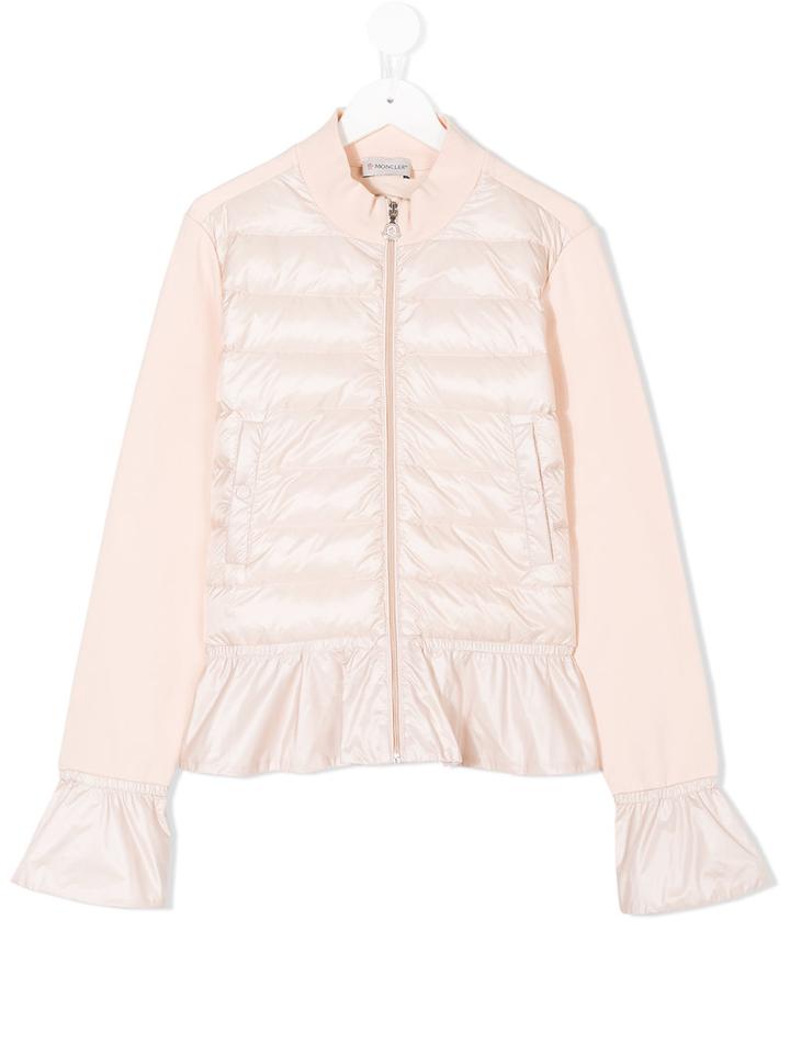 Moncler Kids - Padded Cardigan - Kids - Feather Down/polyamide - 12 Yrs, Pink/purple
