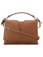 Jil Sander Cut-out Shoulder Bag, Women's, Brown, Leather