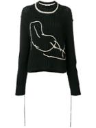 Jil Sander Graphic Knit Jumper - Black