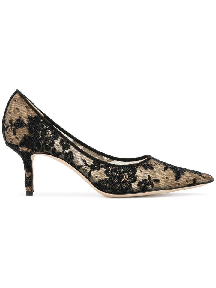 Jimmy Choo Love 65 Lace Pumps - Black