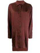 Uma Wang Oversized Satin Shirt - Red