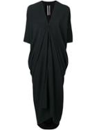 Rick Owens Draped Front V Neck Dress - Black