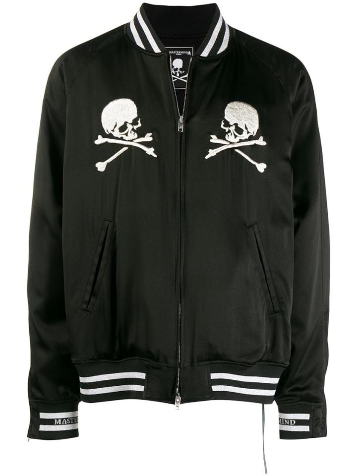 Mastermind World Embroidered Bomber Jacket - Black