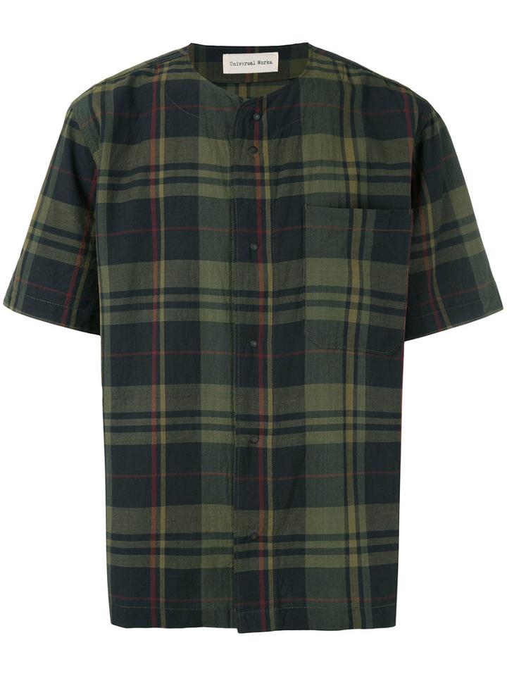 Universal Works - Check Pattern T-shirt - Men - Cotton - S, Green, Cotton