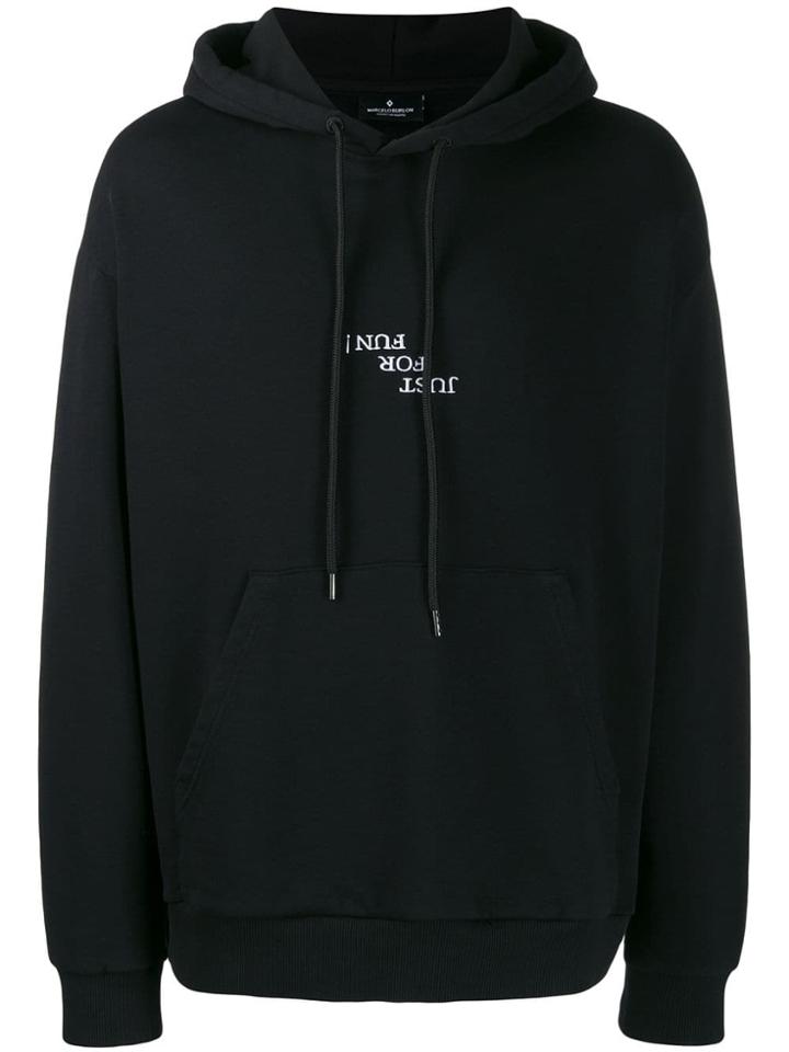 Marcelo Burlon County Of Milan Rear Logo Print Hoodie - Black