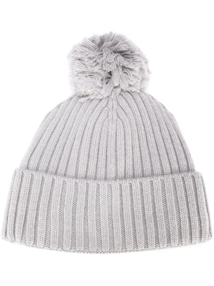 Mm6 Maison Margiela Pompom Beanie, Women's, Size: Large, Grey, Wool