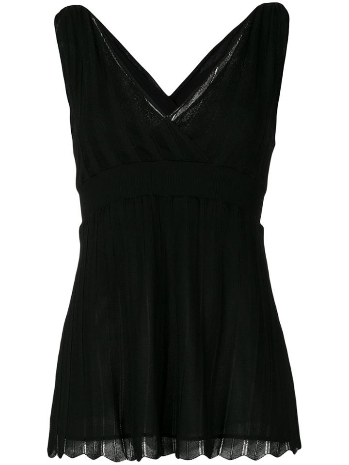 P.a.r.o.s.h. V-neck Tank Top - Black