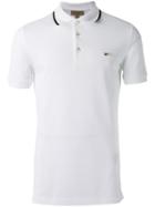 Burberry Contrast Collar Polo Shirt, Men's, Size: Xl, White, Cotton