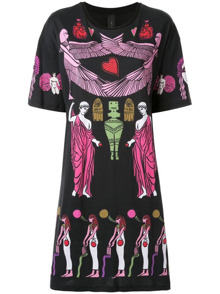Romance Was Born Fortuny Goddess T-shirt Dress - Black