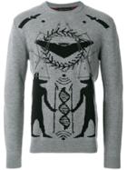 Frankie Morello Embroidered Fitted Sweater - Grey