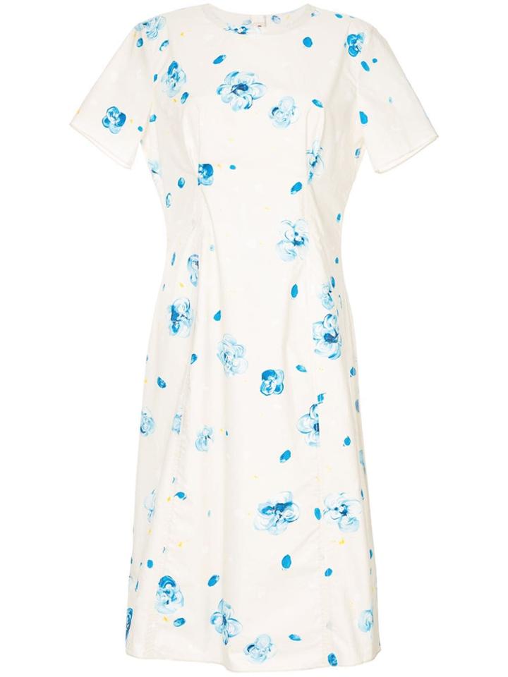 Marni Floral Mini Dress - Neutrals