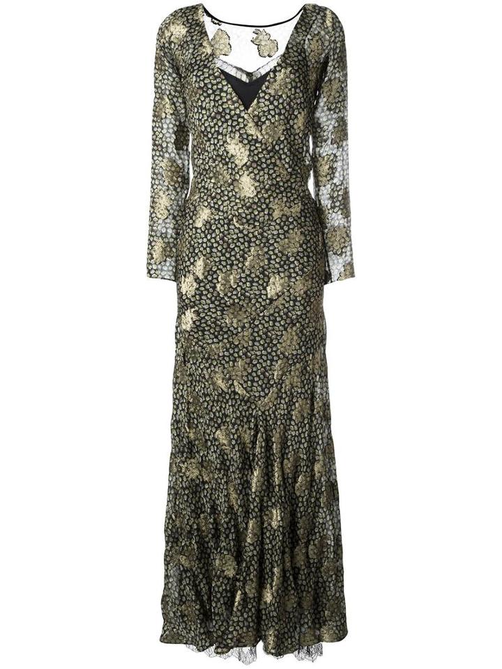 Etro Lace Overlay Dress, Women's, Size: 46, Grey, Silk/nylon/metallic Fibre