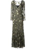 Etro Lace Overlay Dress, Women's, Size: 46, Grey, Silk/nylon/metallic Fibre