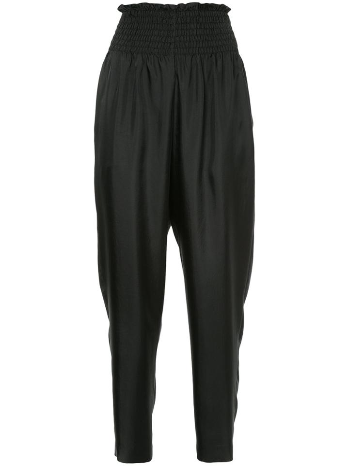 Astraet High-waist Fitted Trousers - Black