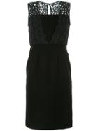 Estnation Lace Strap Shift Dress - Black