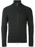 Etro Cable Knit Cardigan, Men's, Size: Xxl, Grey, Wool