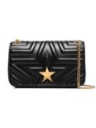 Stella Mccartney Black Star Medium Pu Shoulder Bag