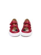 Burberry Kids House Check Sneakers, Boy's, Size: 23, Red