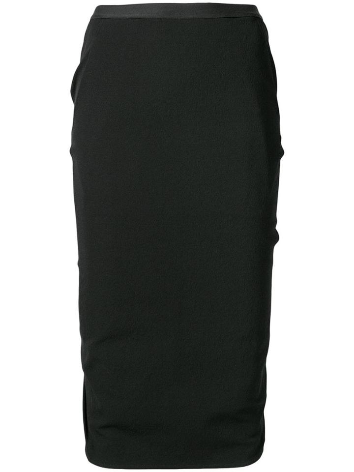 Rick Owens Wrap-back Fitted Skirt - Black