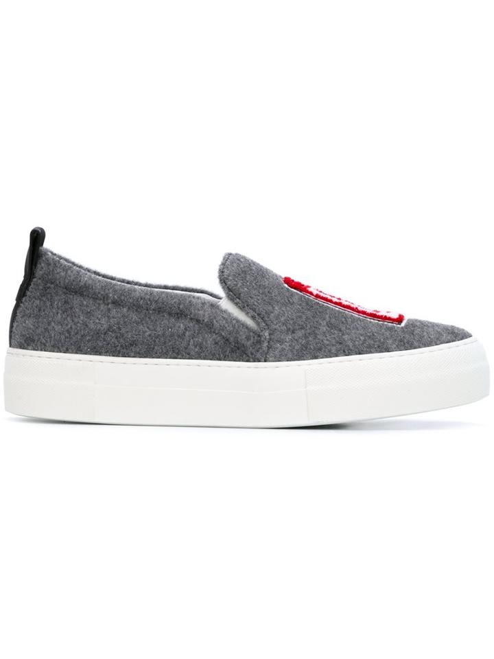 Joshua Sanders Phone Booth Patch Slip-on Sneakers