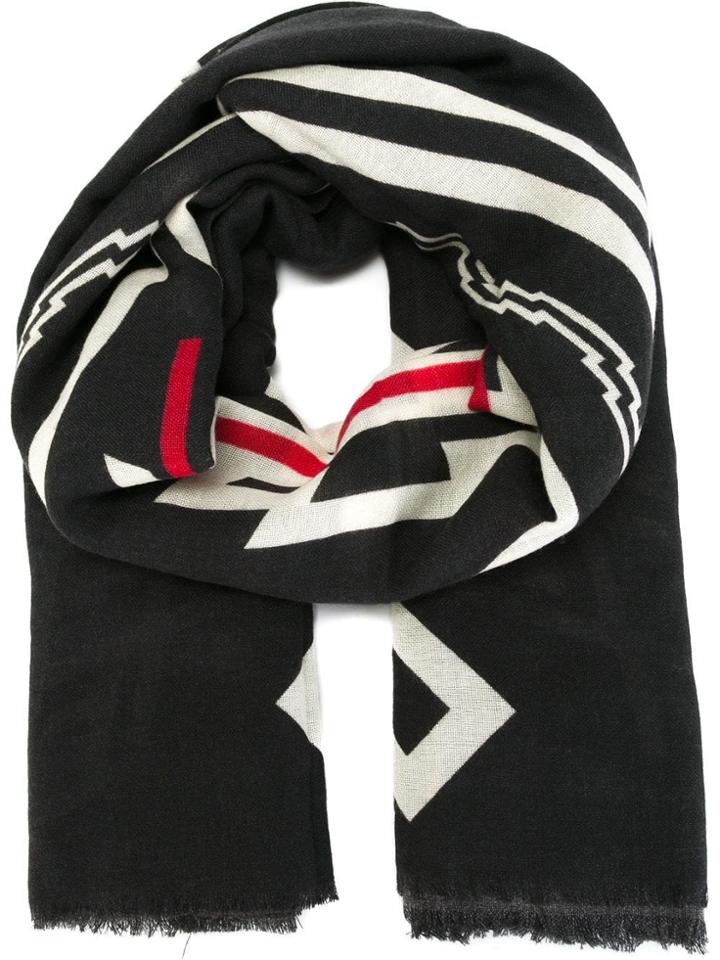 Marcelo Burlon County Of Milan Printed Scarf - Black