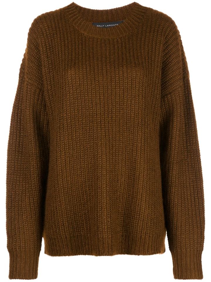Sally Lapointe Oversized Crew-neck Jumper - Brown