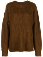 Sally Lapointe Oversized Crew-neck Jumper - Brown
