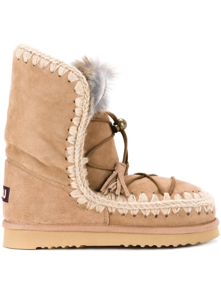 Mou 'eskimo Dream Lace Up' Boots - Brown