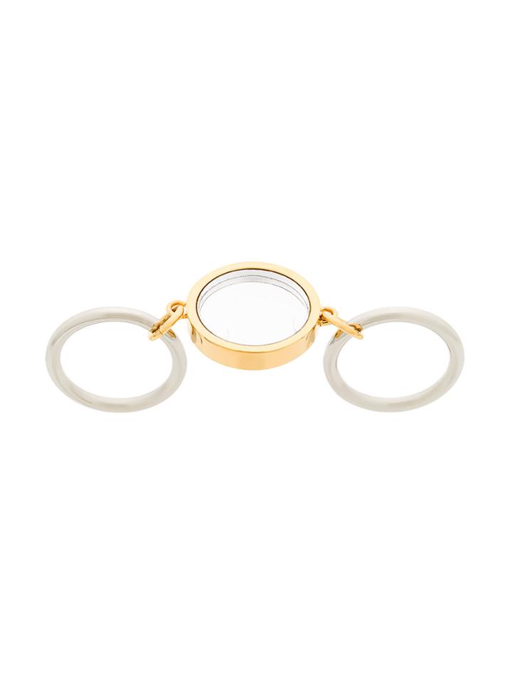 Jil Sander Mirror-disc Double Ring - Metallic