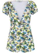 Amir Slama Printed Romper - White