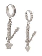 Versace Medusa Drop Chain Earrings - Silver