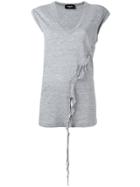 Dsquared2 Asymmetric Twisted T-shirt - Grey