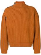 Raf Simons Button Detail Knitted Sweater - Orange