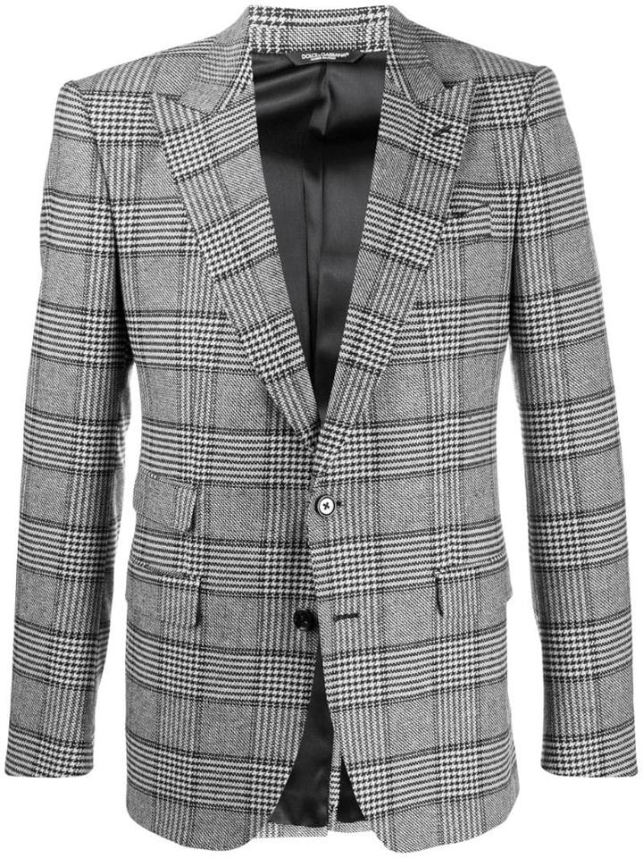 Dolce & Gabbana Checked Blazer - Black