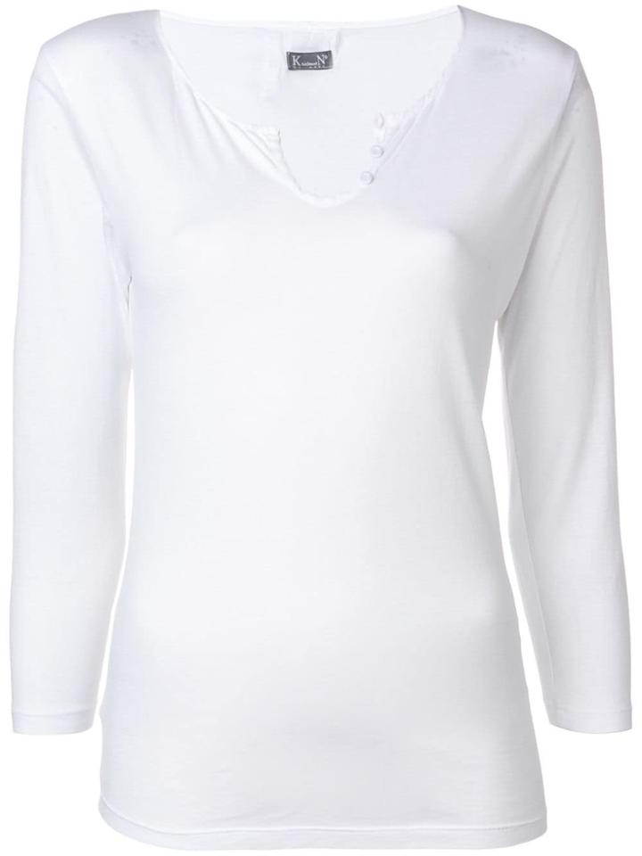 Kristensen Du Nord Classic T-shirt With Buttons - White