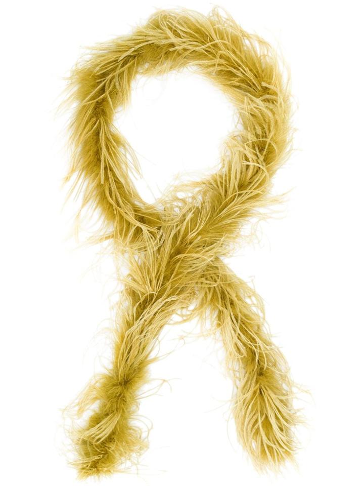 Forte Forte Long Feather Scarf - Green