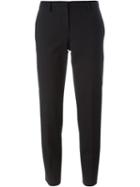 No21 Cropped Tailored Trousers, Women's, Size: 44, Black, Cotton/elastodiene/polyimide