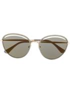 Jimmy Choo Eyewear Malya Cat-eye Sunglasses - Gold