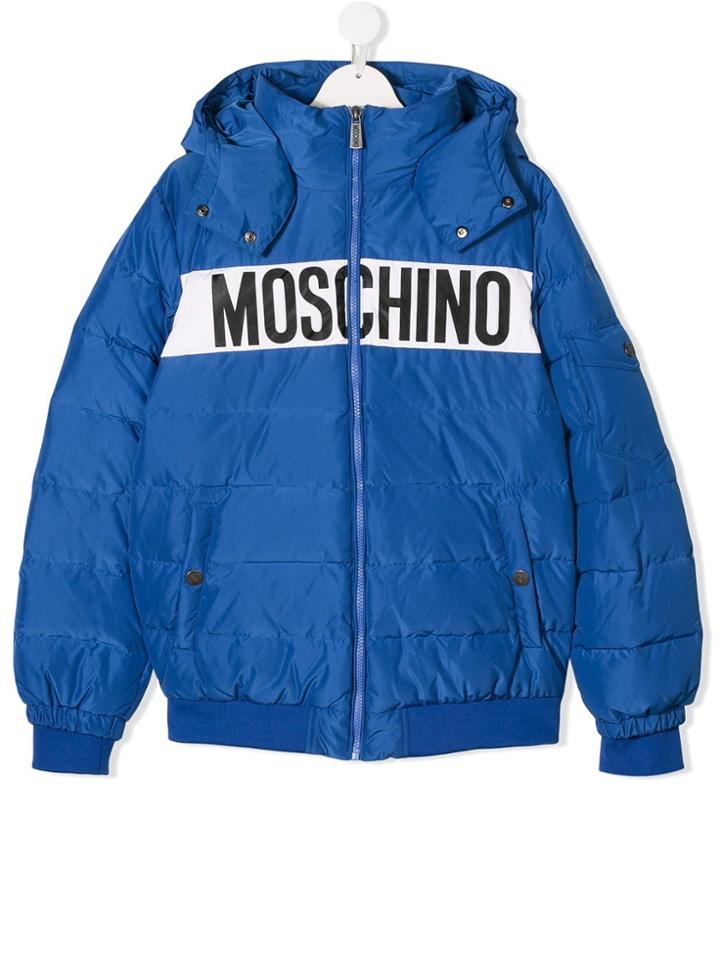 Moschino Kids Teen Padded Jacket - Blue