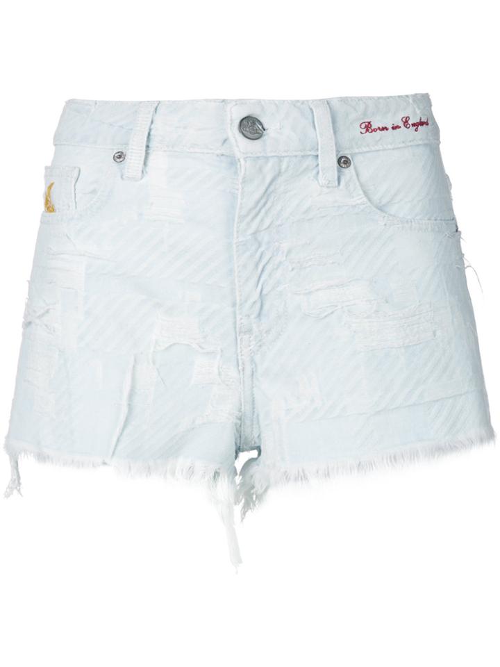 Vivienne Westwood Tartan Destroyed Shorts - Blue