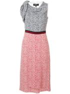 Paule Ka Mid-length Printed Dress - Red