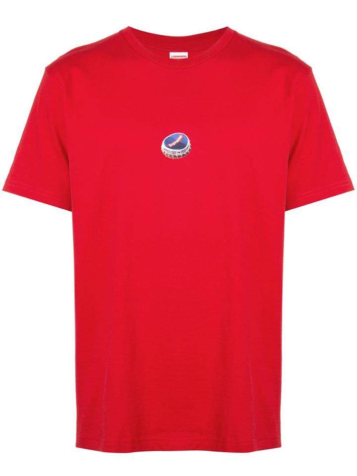 Supreme Bottle Cap Print T-shirt - Red