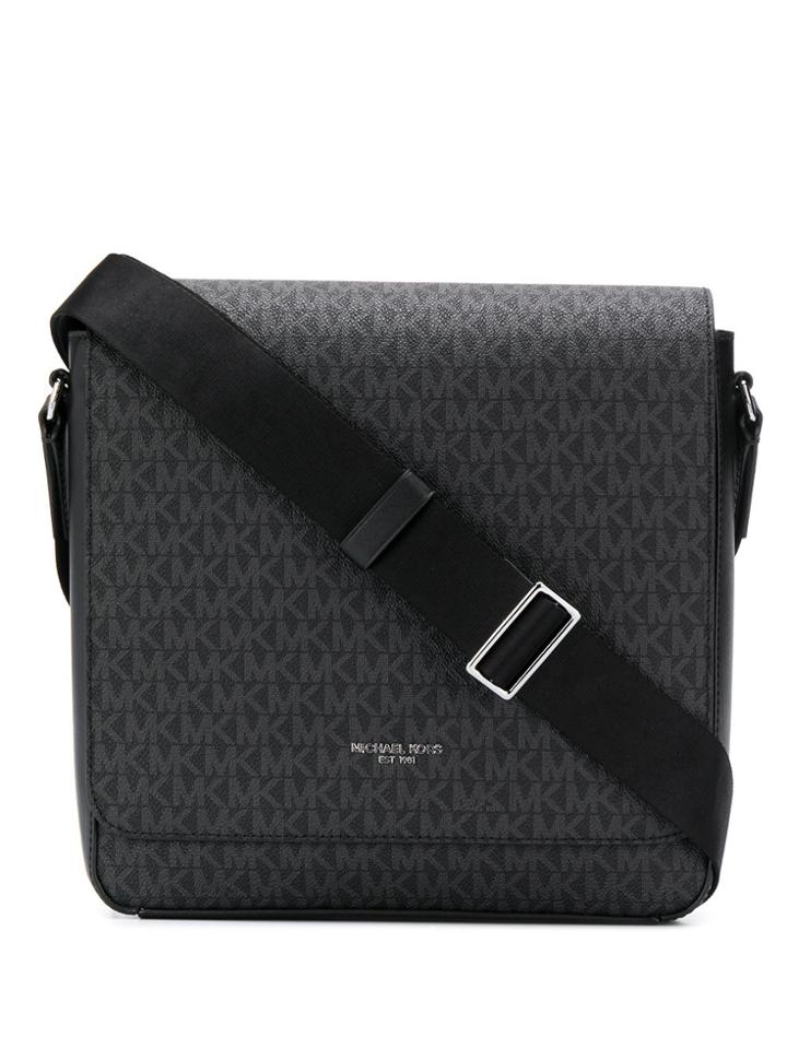 Michael Michael Kors Logo Print Satchel Bag - Black