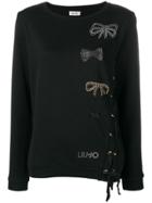 Liu Jo Bow Embellishments Sweater - Black