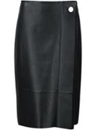 Grey Jason Wu Pleat Detail Pencil Skirt